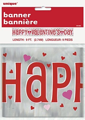 Banner-Happy Valentine&#39;s Day-Foil-9ft