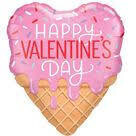 Foil Balloon - Happpy Valentine&#39;s Day - Ice Cream Cone- 18&#39;&#39;