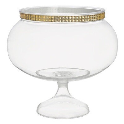 Gold Bling Short Round Pedestal Jar - 1pc