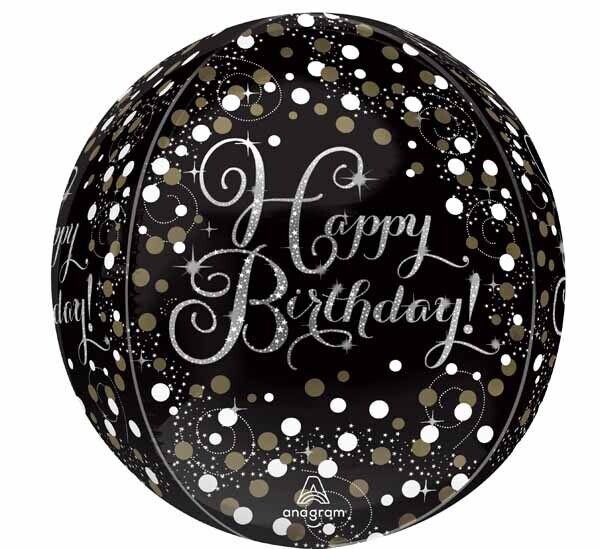 Foil Balloon - Sparkling Happy Birthday ORBZ