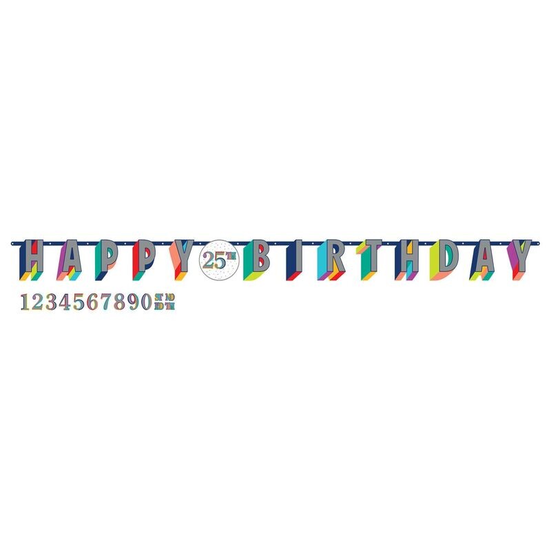 Here&#39;s To Your Birthday Jumbo Add-An-Age Letter Banner