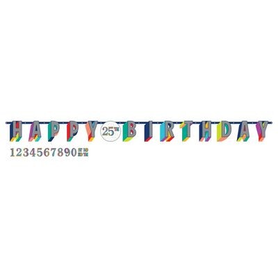 Here&#39;s To Your Birthday Jumbo Add-An-Age Letter Banner
