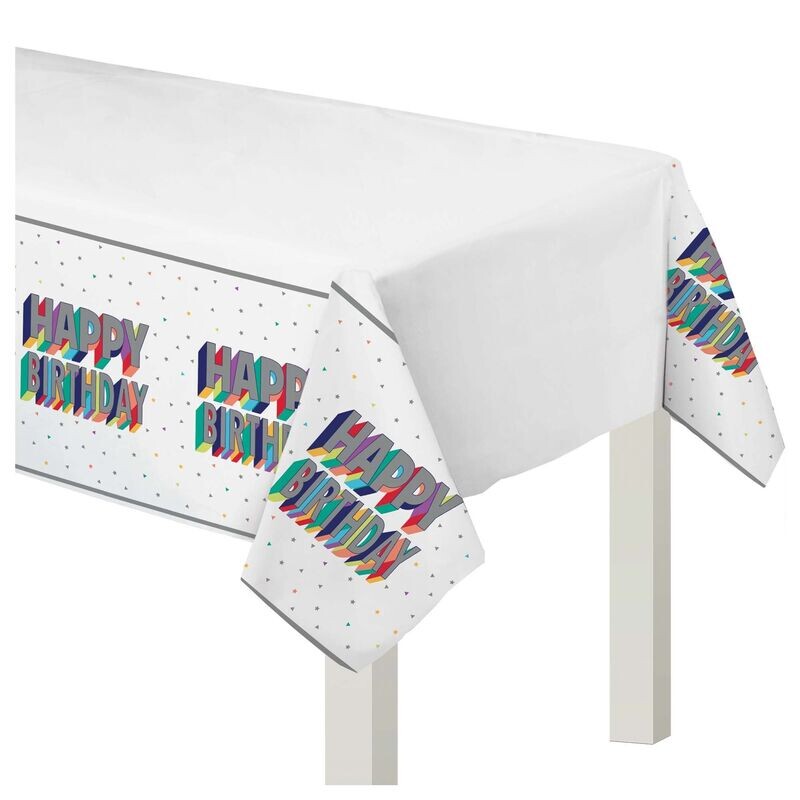Here&#39;s To Your Birthday Plastic Table Cover