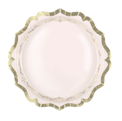 Golden Garden Party Shaped-Edge 9.25&quot; Plates  8ct