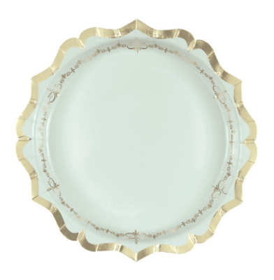 Golden Garden Party Shaped-Edge 8.25&quot; Plates  8ct