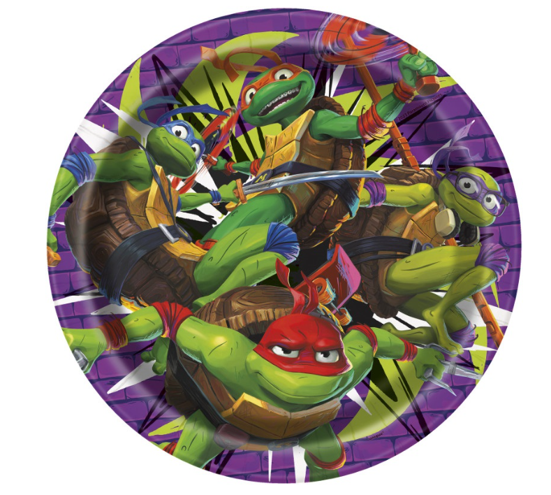 TMNT Mutant Mayhem Round 9&quot; Dinner Plates  8ct