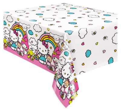 Hello Kitty &amp; Friends Rectangular Plastic Table Cover  54&quot; x 84&quot;