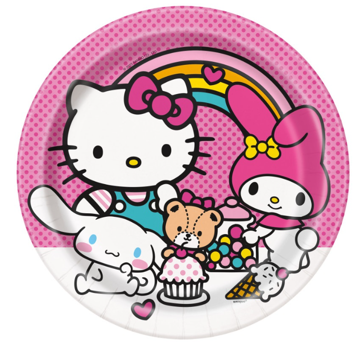 Hello Kitty &amp; Friends Round 9&quot; Dinner Plates 8ct