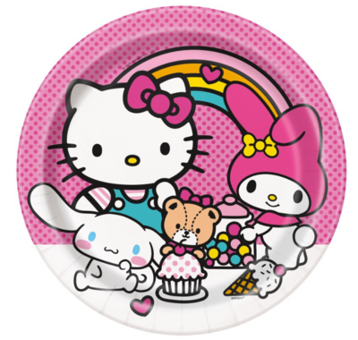 Hello Kitty &amp; Friends Round 9&quot; Dinner Plates 8ct