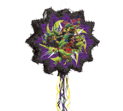 TMNT Mutant Mayhem Shaped Drum Pull Pinata