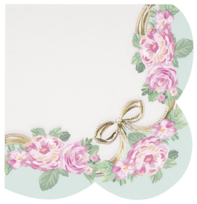 Golden Garden Party Scalloped Edge Dinner Napkins 16ct