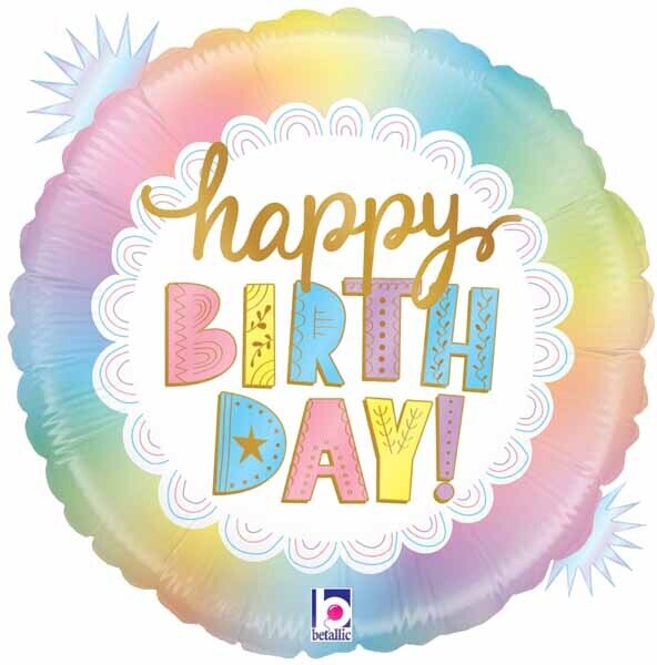 Foil Balloon - Opal Birthday - 18&quot;