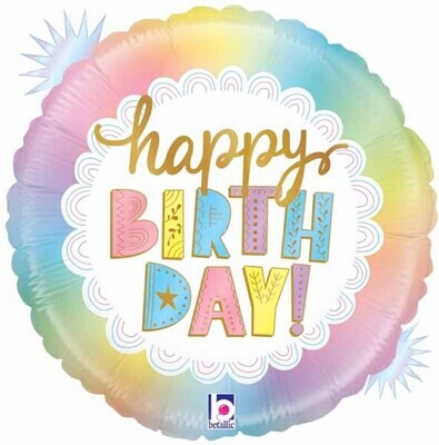 Foil Balloon - Opal Birthday - 18&quot;
