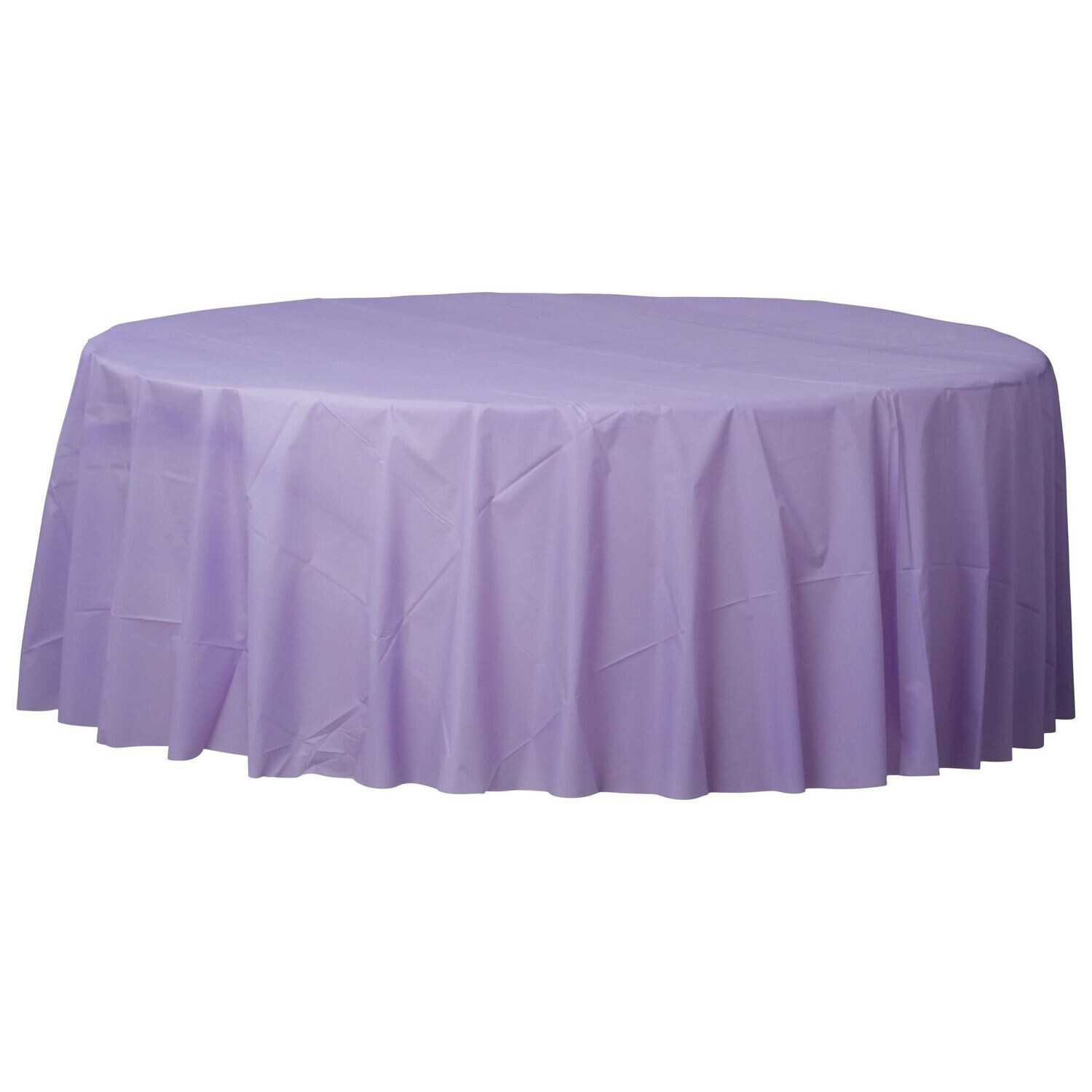 Plastic Round Table Cover - Lilac 84&quot;