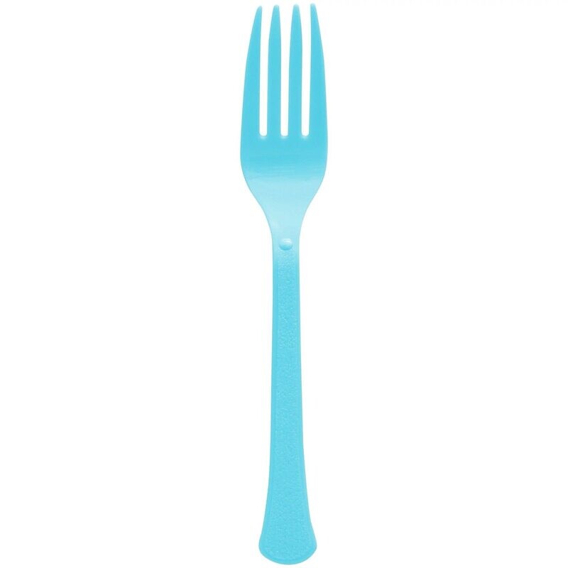 Reusable Plastic Forks - Caribbean 20 pc