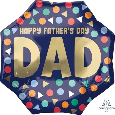 Foil Balloon - Happy Father&#39;s Day Dad - 22&quot;