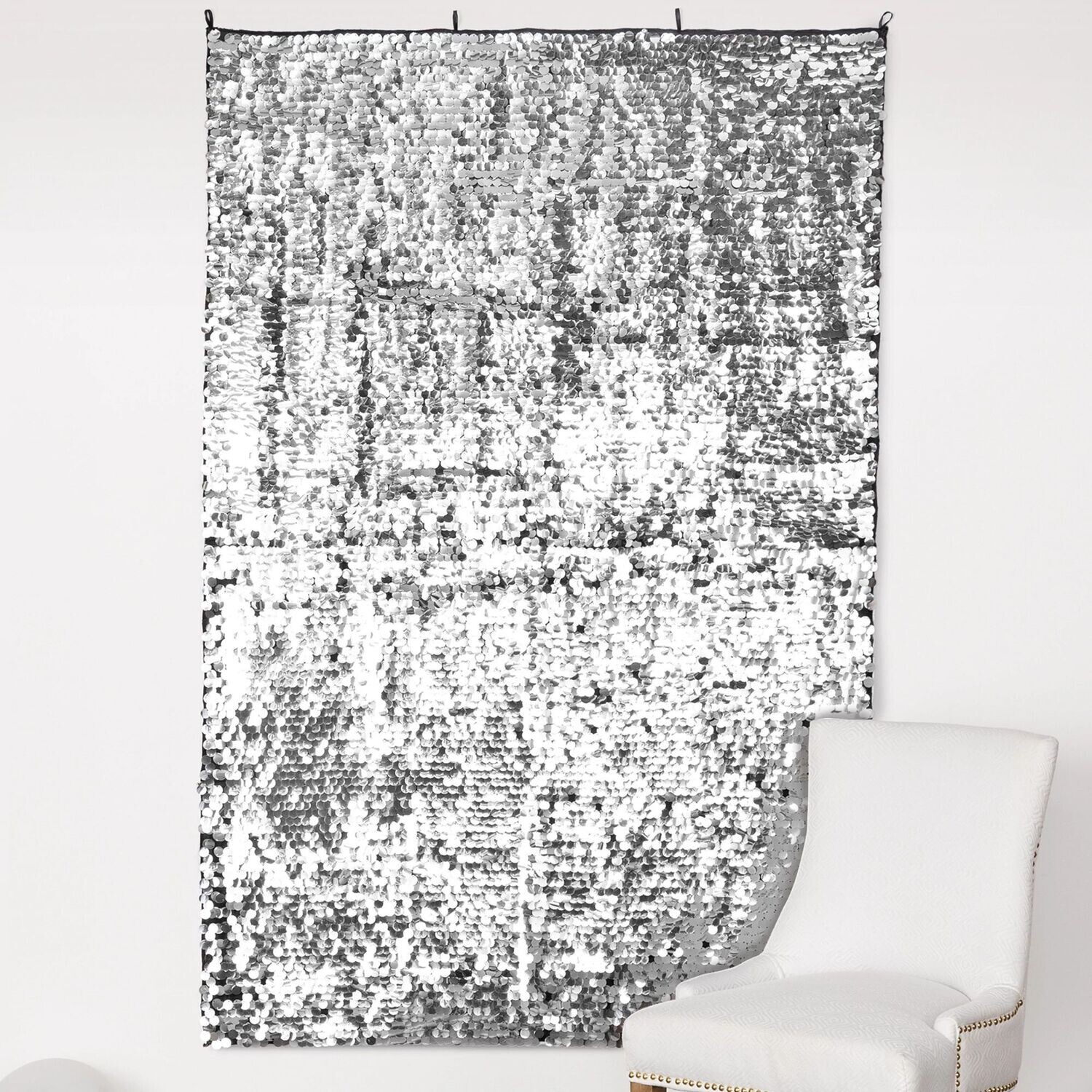 Sequin Backdrop - Silver