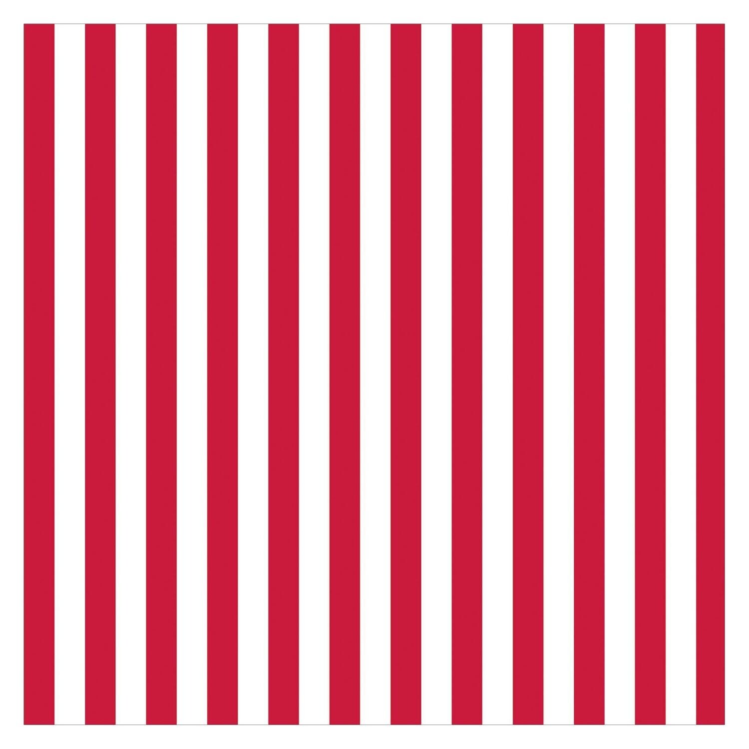 * Stripe - Red Printed Jumbo Gift Wrap w/Hang Tab