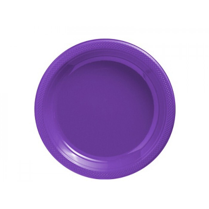 Plastic Plates 20pc Purple 9&quot;