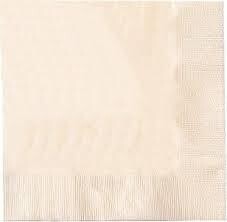 Napkins 50pc Vanilla Creme 13&quot; X 13&quot;