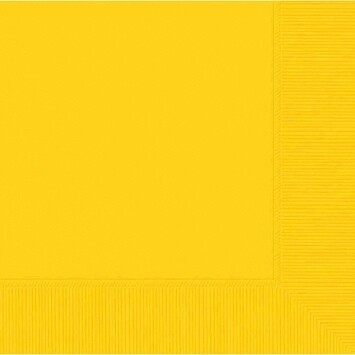 Napkins 50pc Yellow Sunshine 13&quot; X 13&quot;