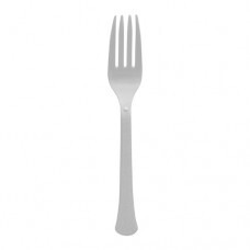 Reusable Plastic Forks, Mid Ct. - Silver