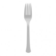 Reusable Plastic Forks, Mid Ct. - Silver