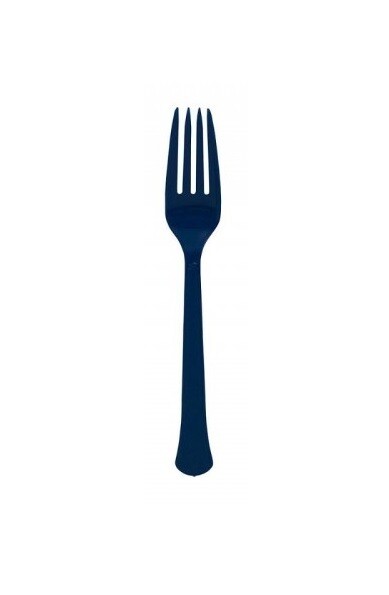 Reusable Plastic Forks, Mid Ct. - True Navy