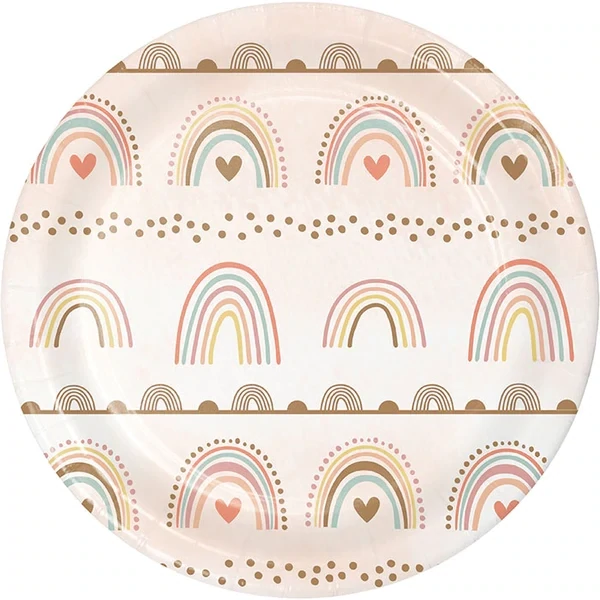 Plates - BEV - Boho Rainbow - 6.75&quot; - 8 PCS