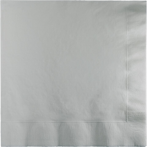 Napkins 50pc Shimmering Silver 12 7/8 X 12 7/8&quot;