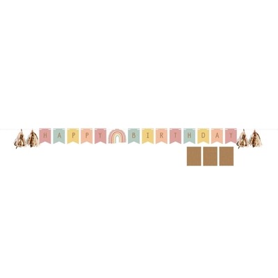 Personalized Boho Rainbow Banner with Stickers