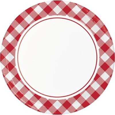 Plates - LN - Classic Gingham - 8.75&quot; - 8PCS