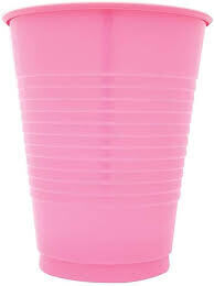 Cups -  Plastic - Candy Pink - 16 OZ. - 20 PCS