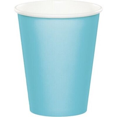Paper Cups - orange Pastel Blue 24pc