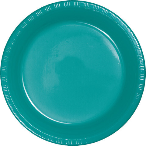 Plastic Plates 20pc Tropical Teal (Discontinued) 7&quot;