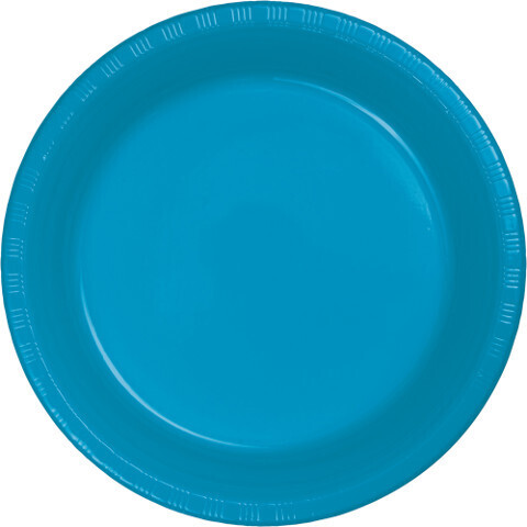 Plastic Plates 20pc Turquoise 7&quot;