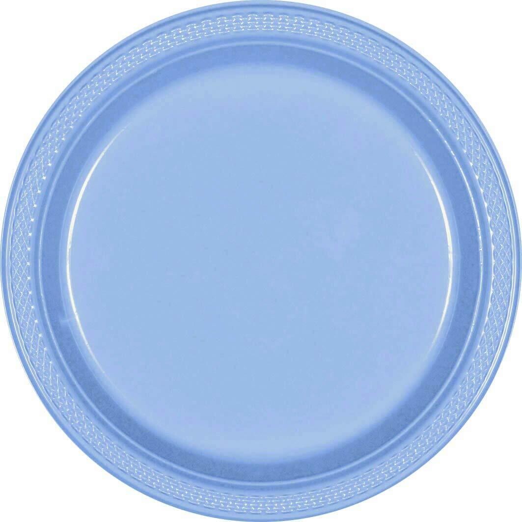 Plastic Plates 20pc Pastel Blue