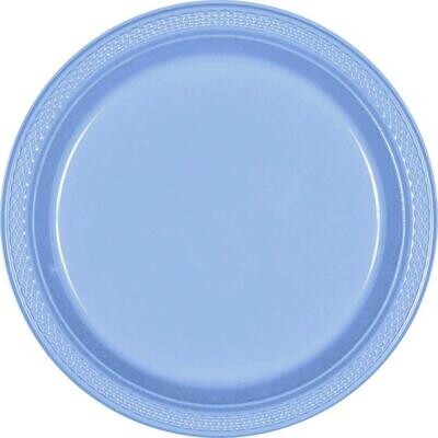 Plastic Plates 20pc Pastel Blue