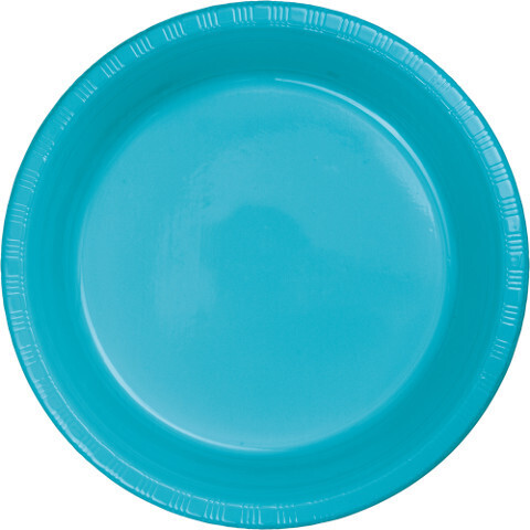 Plastic Plates 20pc Bermuda Blue 7&quot;