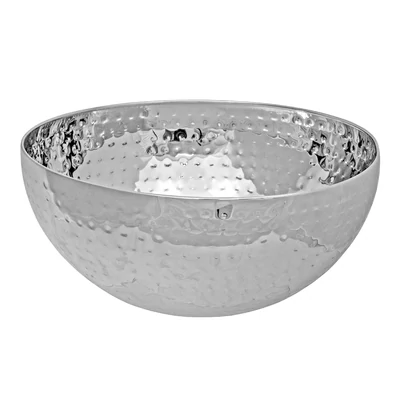 Large Hammered Stainless Steel Bowl