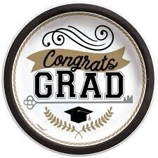 Grad - No More Books 8 1/2&quot; Round Plates
