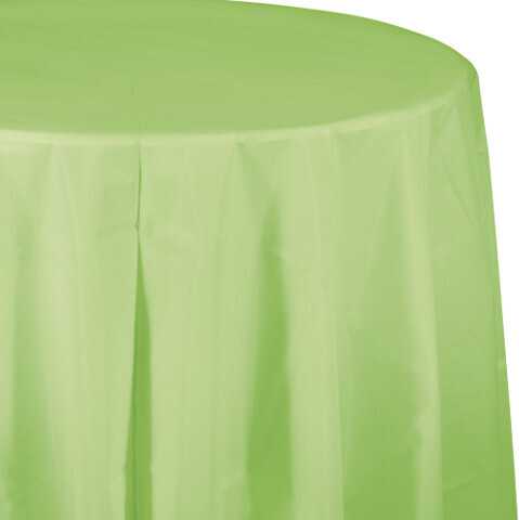 Plastic Round Table Cover Pistachio (Discontinued) 82&quot;