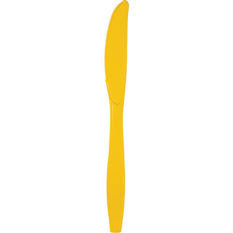Plastic Knives School Bus Yellow 20pc