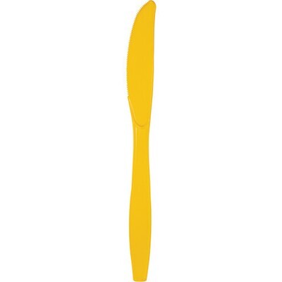 Plastic Knives School Bus Yellow 20pc