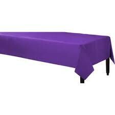 Plastic Rectangular Table Cover Purple 54&quot; X 108&quot;
