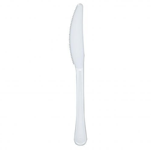 Premium Plastic Knives White 20pc