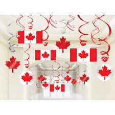 Canadian Pride Swirl Decorations