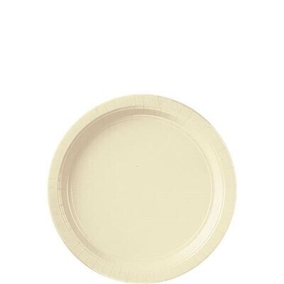 Paper Plates 20pc Vanilla Creme 7&quot;