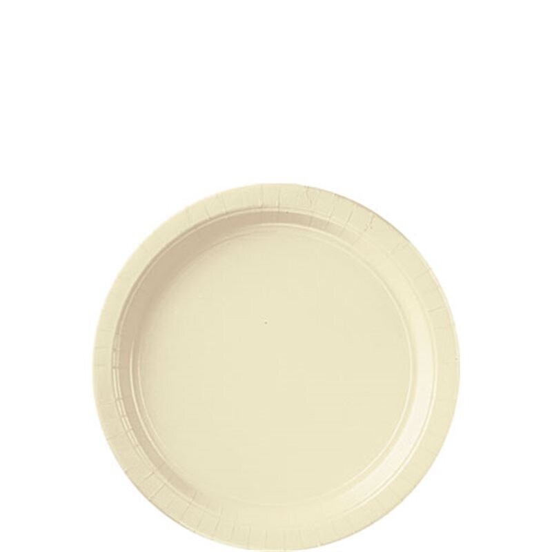 Paper Plates 20pc Vanilla Creme 7&quot;
