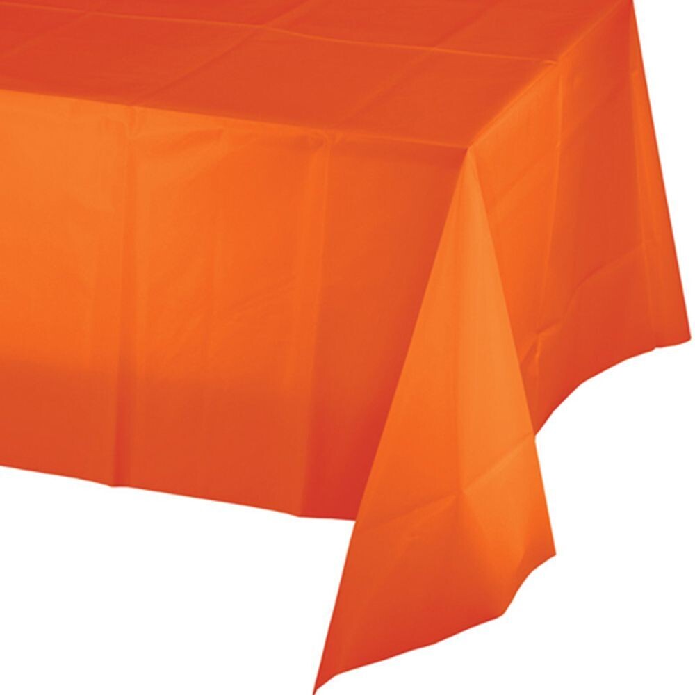 Plastic Rectangular Table Cover Orange Peel 54&quot; X 108&quot;